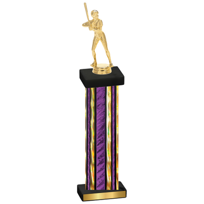 Single Purple Glacier Softball Trophy