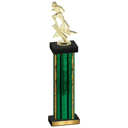 Single Green Glacier Football Trophy