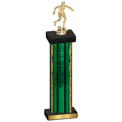 Single Green Glacier Soccer Trophy