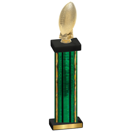 Single Green Glacier Football Trophy