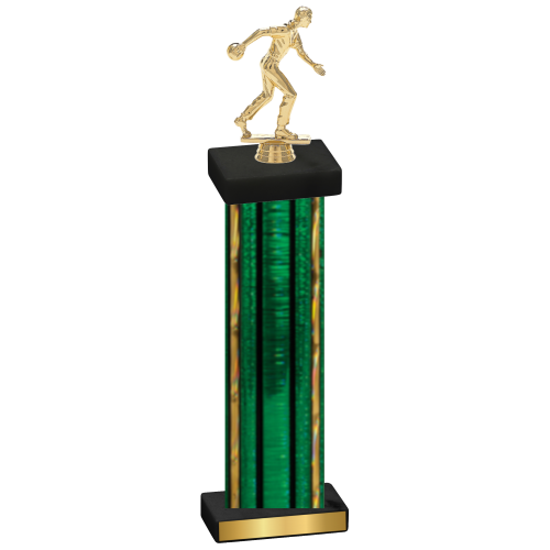 Single Green Glacier Bowling Trophy