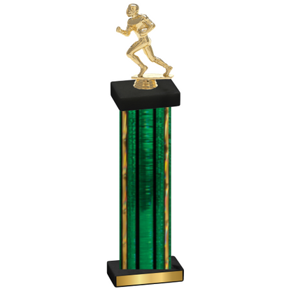 Single Green Glacier Football Trophy