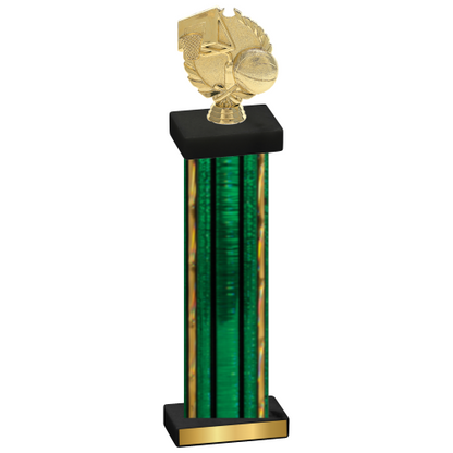 Single Green Glacier Basketball Trophy