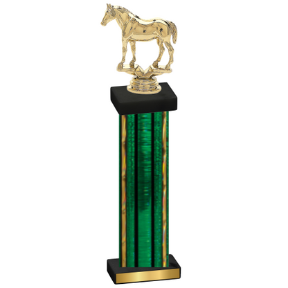 Single Green Glacier Horses Trophy