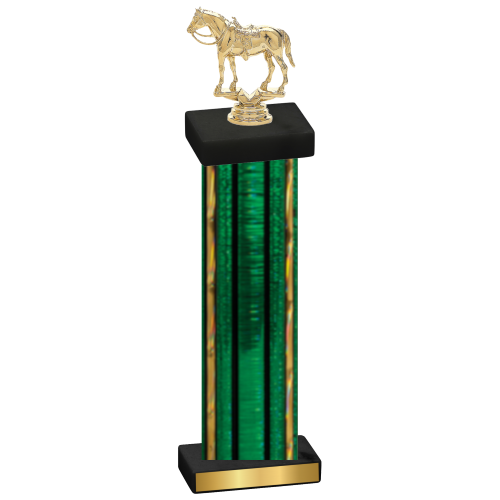 Single Green Glacier Horses Trophy