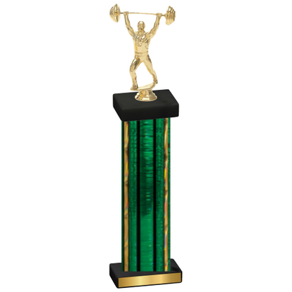 Single Green Glacier Weights Trophy