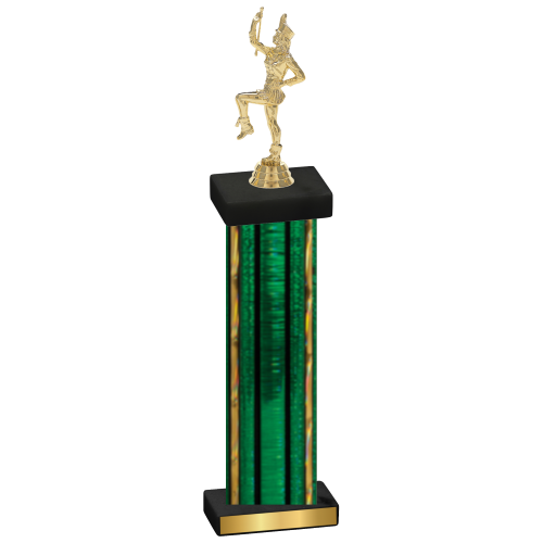 Single Green Glacier Majorette Trophy