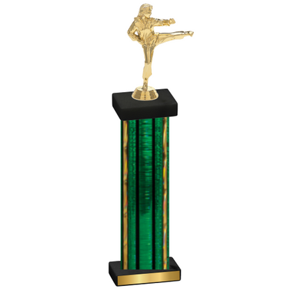 Single Green Glacier Karate Trophy