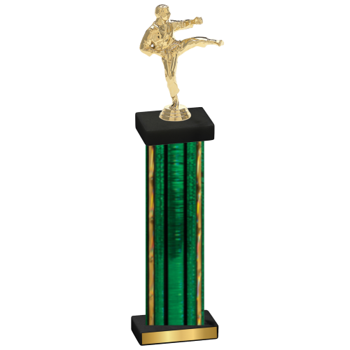 Single Green Glacier Karate Trophy