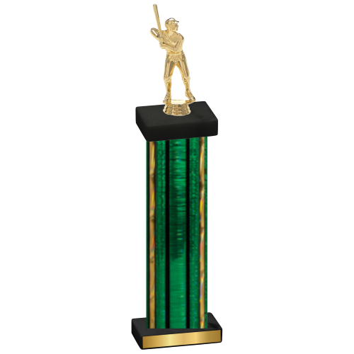 Single Green Glacier Baseball Trophy