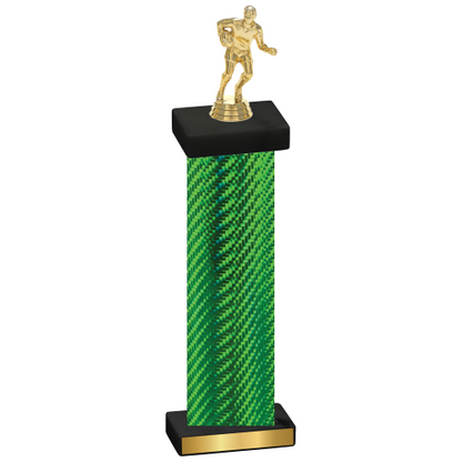 Single Green Carbon Fiber Rugby Trophy