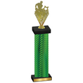 Single Green Carbon Fiber Rugby Trophy