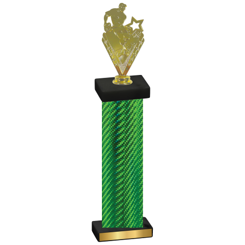 Single Green Carbon Fiber Rugby Trophy