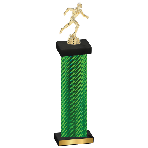 Single Green Carbon Fiber Running Trophy