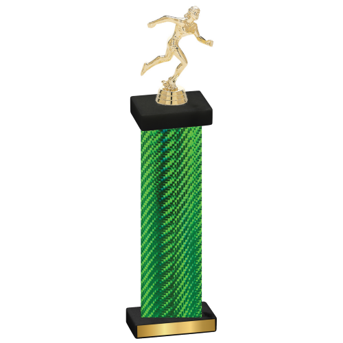 Single Green Carbon Fiber Running Trophy