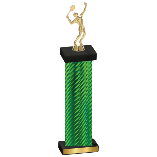 Single Green Carbon Fiber Tennis Trophy