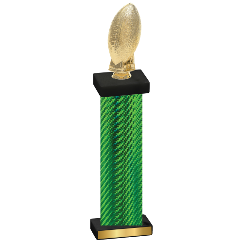 Single Green Carbon Fiber Football Trophy