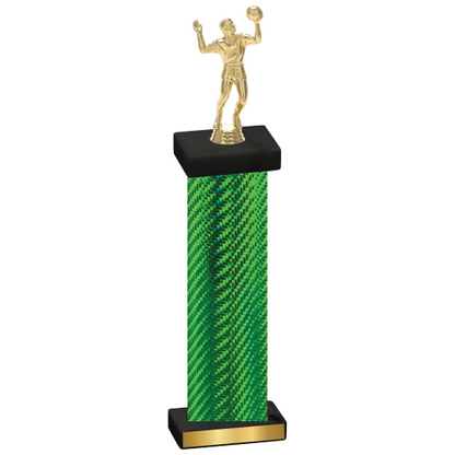 Single Green Carbon Fiber Volleyball Trophy