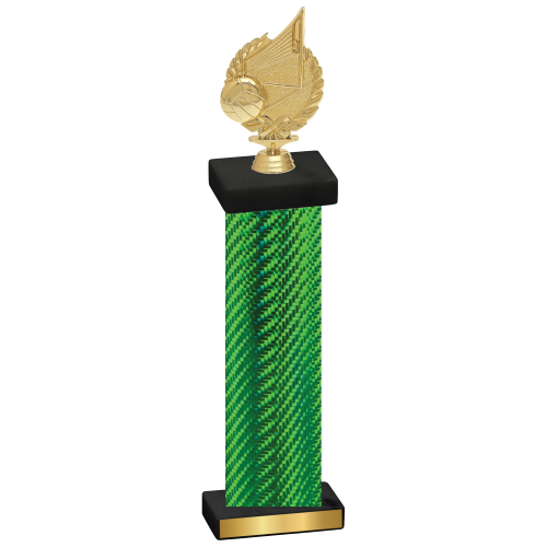 Single Green Carbon Fiber Volleyball Trophy