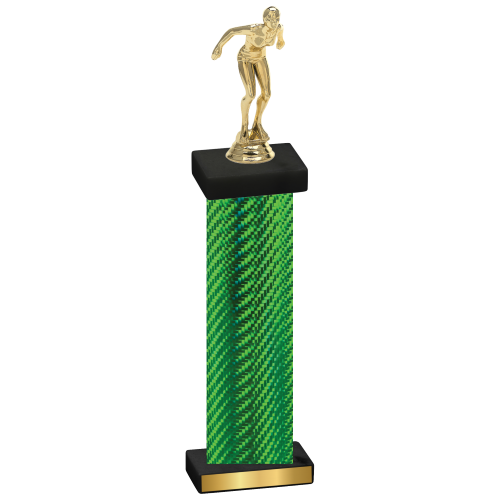 Single Green Carbon Fiber Tennis Trophy