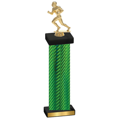 Single Green Carbon Fiber Football Trophy