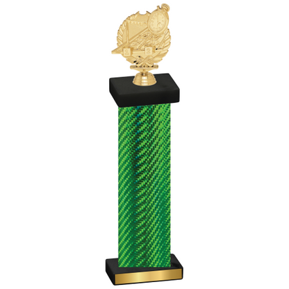 Single Green Carbon Fiber Swimming Trophy