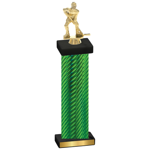 Single Green Carbon Fiber Hockey Trophy