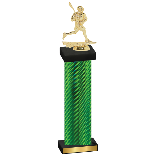 Single Green Carbon Fiber Lacrosse Trophy