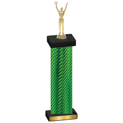 Single Green Carbon Fiber Victory Trophy