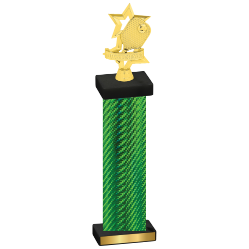 Single Green Carbon Fiber Pickleball Trophy