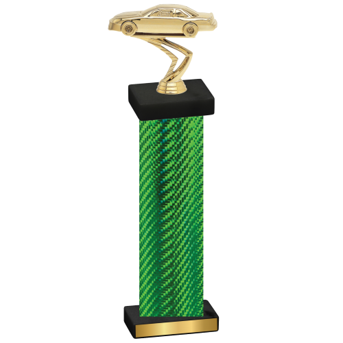 Single Green Carbon Fiber Cars Trophy