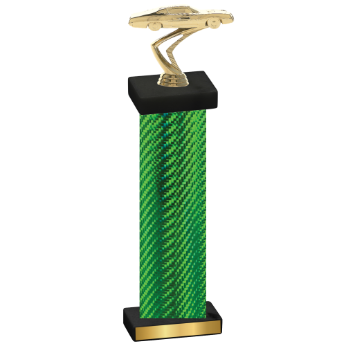 Single Green Carbon Fiber Cars Trophy