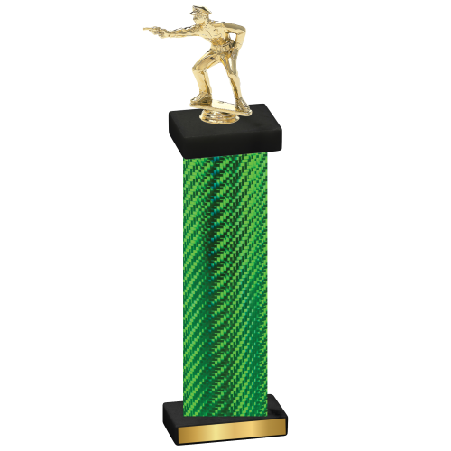 Single Green Carbon Fiber Shooter Trophy