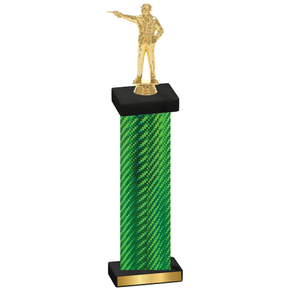 Single Green Carbon Fiber Shooter Trophy