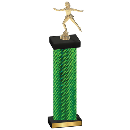 Single Green Carbon Fiber Skater Trophy