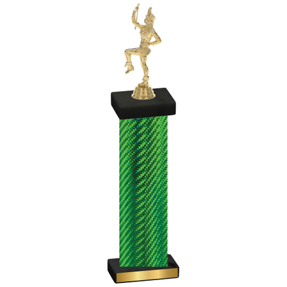 Single Green Carbon Fiber Majorette Trophy