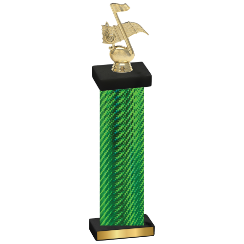 Single Green Carbon Fiber Music Trophy