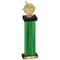 Single Green Carbon Fiber Baseball Trophy