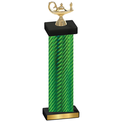 Single Green Carbon Fiber Academics Trophy