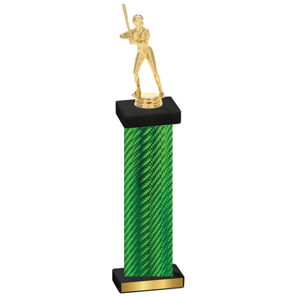 Single Green Carbon Fiber Softball Trophy