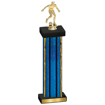 Single Blue Glacier Soccer Trophy