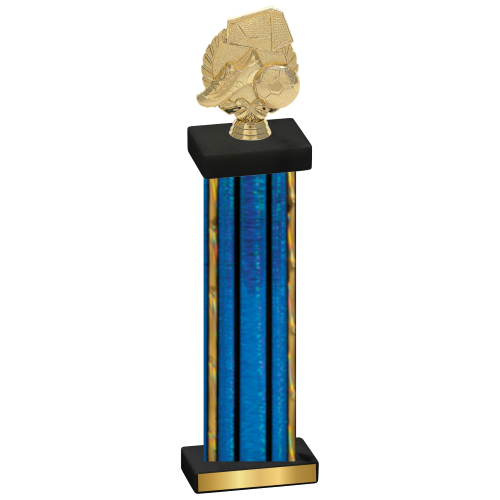 Single Blue Glacier Soccer Trophy