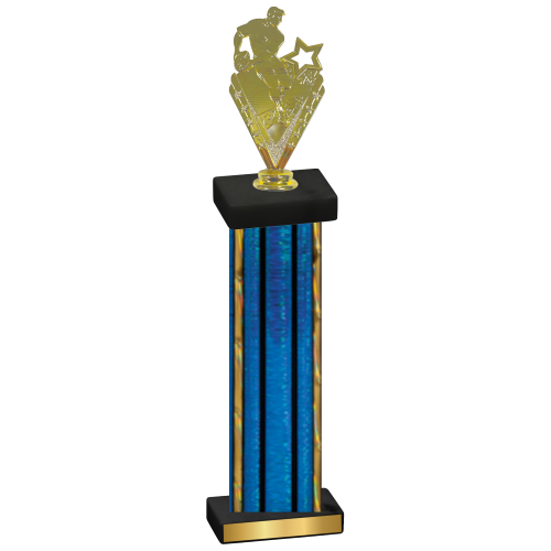 Single Blue Glacier Rugby Trophy