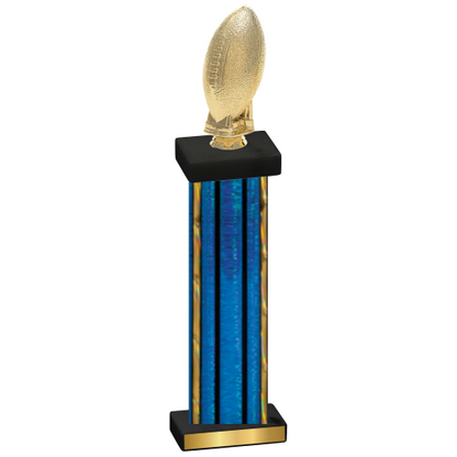 Single Blue Glacier Football Trophy