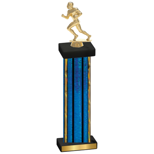 Single Blue Glacier Football Trophy