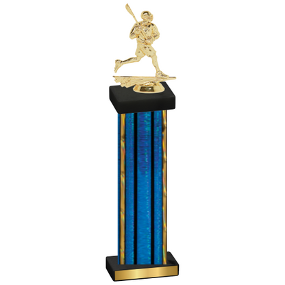 Single Blue Glacier Lacrosse Trophy