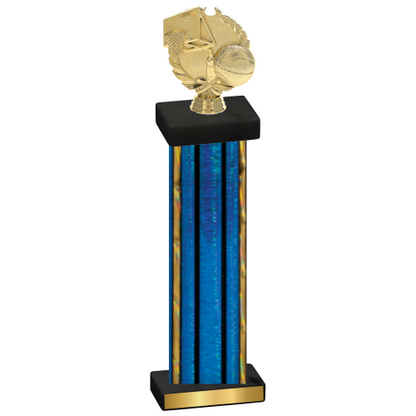 Single Blue Glacier Basketball Trophy