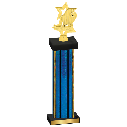 Single Blue Glacier Pickleball Trophy