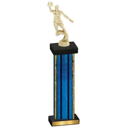 Single Blue Glacier Basketball Trophy