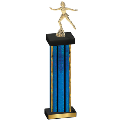 Single Blue Glacier Skater Trophy